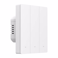 SONOFF M5-3C-80W WiFi Matter viedais sienas slēdzis (3 kanāli, rāmim)