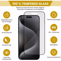 Ekrāna aizsardzība "Casper Pro" Apple iPhone 15 Pro Max (Nelūstošas malas) (Blister)