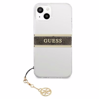 Guess GUHCP13SKB4GBR iPhone 13 mini 5.4" caurspīdīgs cietais apvalks 4G Brūna Siksniņas Šarms
