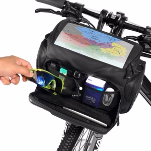 WILDMAN ceļojumu soma velosipēda stūrei ar rāvējslēdzēju GS6 4L (4"-7") melns