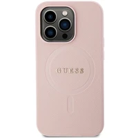 Guess GUHMP13XPSAHMCP viedtālruņa apvalks iPhone 13 Pro Max - rozā Saffiano Magnētiskais