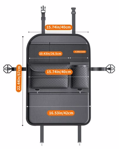 Auto organizators priekšējiem sēdekļiem ar nodalījumiem D03, melns