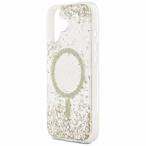 Guess Resin Bottom Glitter Magnētiskais viedtālruņa apvalks iPhone 17 - zelta