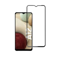 Aizsargstikls Blue Star - SAMSUNG A12 pilna seja (pilna līme ar rāmi/mazs izmērs) - melns Aizsargstikls Blue Star