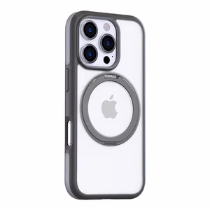 Torras Ostand R Fusion viedtālruņa apvalks iPhone 16 Pro (pelēks)