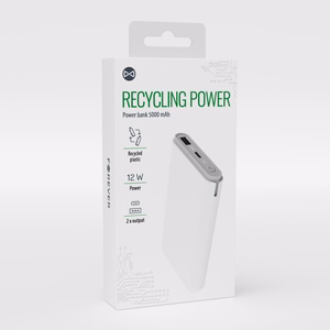 Forever pārstrādāts portatīvais lādētājs 5000 mAh RPB-05-18,5