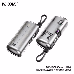 Portatīvais lādētājs WK Design „WP-19“ sudrabs 5000mAh (22.5W)