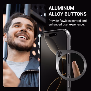 Crong Clear MAG Pro MagSafe vāciņš ierīcei iPhone 15 Pro, melns