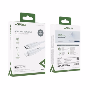 Acefast C3-01 Lightning - USB-C PD cable 30W 3A 480Mb/s 1.2m - white
