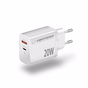 Esperanza EZC105W tīkla lādētājs 20W balts
