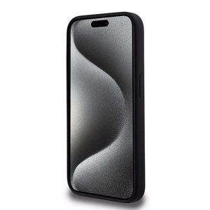 Karl Lagerfeld Silikonais Karl&Choupette Ring MagSafe apvalks iPhone 15 Pro Max - melns