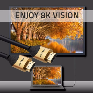 Qoltec 50355 – HDMI 2.1 Ultra High Speed kabelis, 8K 60 Hz, 28 AWG, zelta krāsā, 2 m