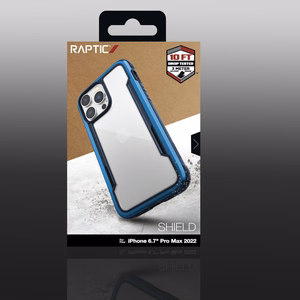 Raptic X-Doria Shield viedtālruņa apvalks iPhone 14 Pro Max ar bruņotu zilu pārklājumu