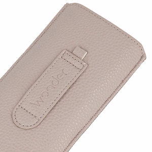 WONDER Deko Pouch Case (Size L) for Iphone 13 Mini/12 Mini/SE 2020/2022/7/8 cappuccino