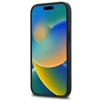 Karl Lagerfeld 3D Gumijas Paraksts viedtālruņa apvalks iPhone 15 - melns