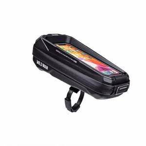WILDMAN ceļojumu soma velosipēda rāmim ar rāvējslēdzēju, 0,6L (4 "- 7"), MS33, melna