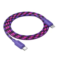 Kabelis USB C uz USB C Hoco 3A 60W 1 m X116 gradienta violeta