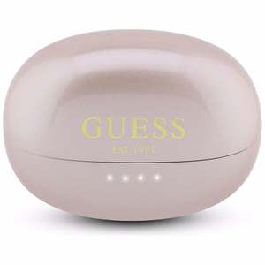 Bezvadu austiņas OWS Guess Metalic Finish Electropated Parts Classic Logo, rozā