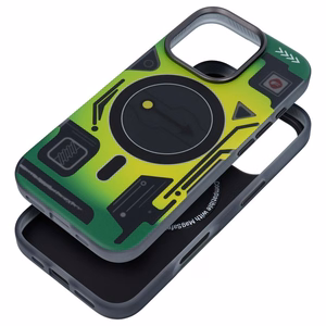 Viedtālruņa apvalks FORCELL F-PROTECT ar divslāņu 4D tehnoloģiju, militārā kritiena testa saderīgs ar MagSafe paredzēts IPHONE 16 PRO MAX zaļš