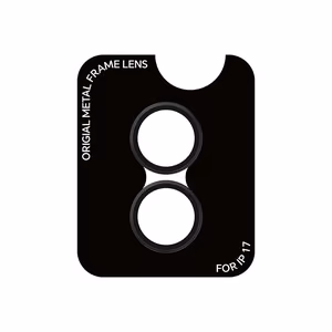 Rock Pure Series Kameras objektiiva stikls uz iPhone 17 kameras (2 gab.) melns
