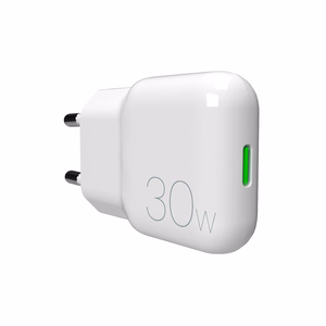 GaN Puro SLIMPRO 30W USB-C sienas lādētājs - balts