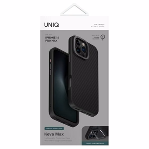 Uniq Keva Max Magclick uzlādes viedtālruņa apvalks iPhone 16 Pro Max - melns