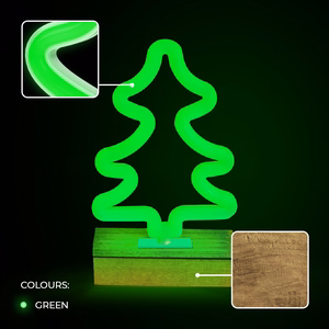 Neon Wood Stand LED TREE green FLNW03 Forever Light