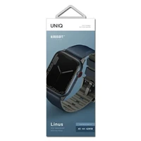 Uniq Linus siksniņa Apple Watch 1/2/3/4/5/6/7/8/SE/SE2/Ultra 42/44/45/49mm - zils
