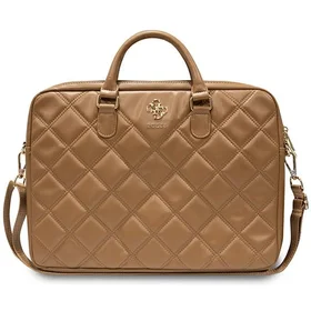Guess Quilted 4G soma 16" klēpjdatoram - brūns