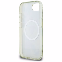 Guess IML Metal Glitter Flowers Triangle magnētiskais viedtālruņa apvalks iPhone 16e - zaļš