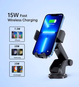 Auto lādētāja turētājs Choetech T203-F 15W Gravity Car Charger Holder Holder melns