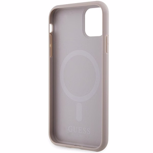 Guess GUHMN61PSAHMCP viedtālruņa apvalks iPhone 11 / Xr - rozā Saffiano Magnētiskais