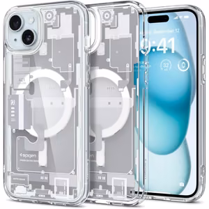 Spigen Ultra Hybrid Mag apvalks ar MagSafe iPhone 15 Plus - balts (Zero One raksts)