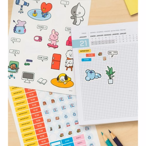 BT21 2021/2022 mācību gada kalendārs, zils