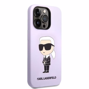Karl Lagerfeld KLHCP14XSNIKBCU iPhone 14 Pro Max 6.7" kietais apvalks violetais Silikona Ikoniskais