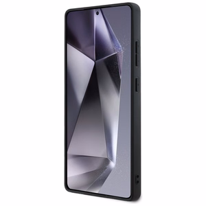 Mercedes Ādas Horizontālas iespiestas izliekumi Magnētiskais apvalks Samsung Galaxy S25 Ultra - melns