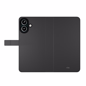 Puro Wallet noņemams magnētiskais 2in1 PU ādas viedtālruņa apvalks ar atloku un maku iPhone 16 - melns