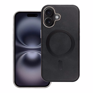 GENTLEMAN MAG COVER Viedtālruņa apvalks, saderīgs ar MagSafe, iPhone 16 PRO MAX melns