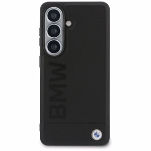 BMW Leather Hot Stamp MagSafe maciņš priekš Samsung Galaxy S26 melns