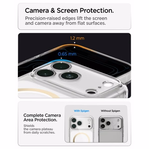 Spigen Ultra Hybrid MagSafe maciņš iPhone 18 Pro Max / 17 Pro Max, caurspīdīgs zeltains