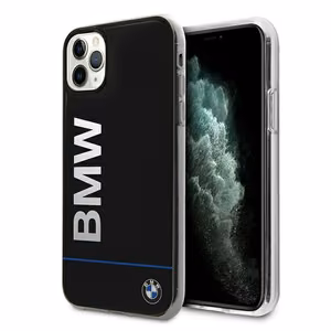 BMW Signature drukāts logotips iPhone apvalks iPhone 11 Pro - melns