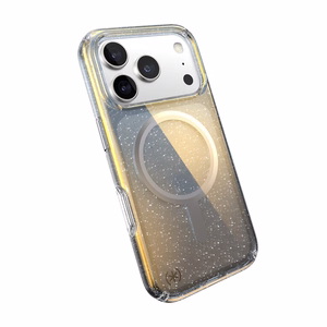 Speck Presidio Lux MagSafe vāciņš ierīcei iPhone 17 Pro, “Hyper Mirror Glitter / Silver Metallic” krāsā