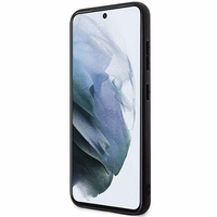 Karl Lagerfeld Saffiano Mono metāla logotips viedtālruņa apvalks Samsung Galaxy S24+ - melns