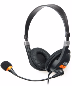 NATEC Drone Headset Wired Head-band Calls/Music melns, oranžš
