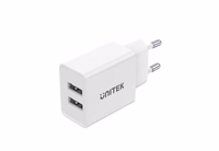 Unitek P1113A-EU - charger 2X USB-A,12W, balts