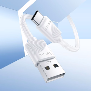 Kabelis USB-A uz USB-C Hoco 3A 1 m X114 balts