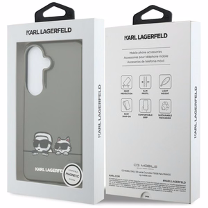 Karl Lagerfeld maciņš IML Peekaboo Karl un Choupette MagSafe priekš Samsung Galaxy S26 melns