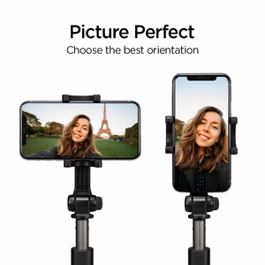 selfiju nūja Spigen S540W Bluetooth ar trijkāji - melns