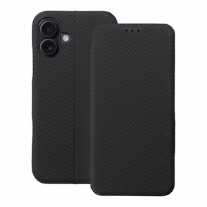 FOLIO sānu magnētiskais grāmatas tipa viedtālruņa apvalks, paredzēts IPHONE 16 PLUS, melns