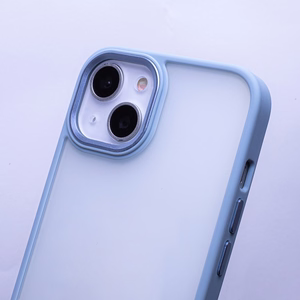 Satīna matēts viedtālruņa apvalks iPhone 15 Plus 6,7" zils